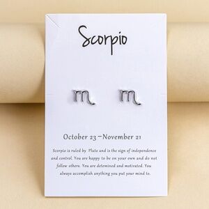 *JULANE* Silver Scorpio Fashion Horoscope Earrings